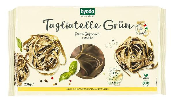 Produktfoto zu Tagliatelle Nester semola grün, 250 g  - 5% reduziert, MHD 02.12.2025