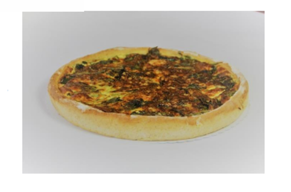 Produktfoto zu Bärlauch-Quiche, 8er (eckig) - Bio-Backhaus Wüst