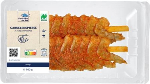 Produktfoto zu Garnelenspiess mariniert, 150 g