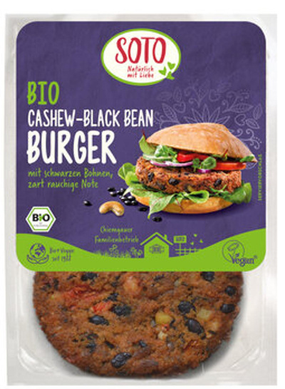Produktfoto zu Cashew-Black Bean Burger, 160 g (2 Stück)