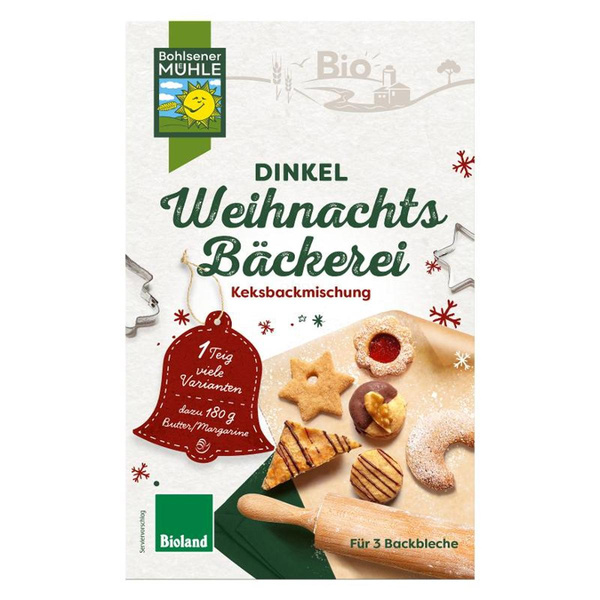 Produktfoto zu Dinkel Weihnachtsbäckerei Keksbackmischung - 20% reduziert