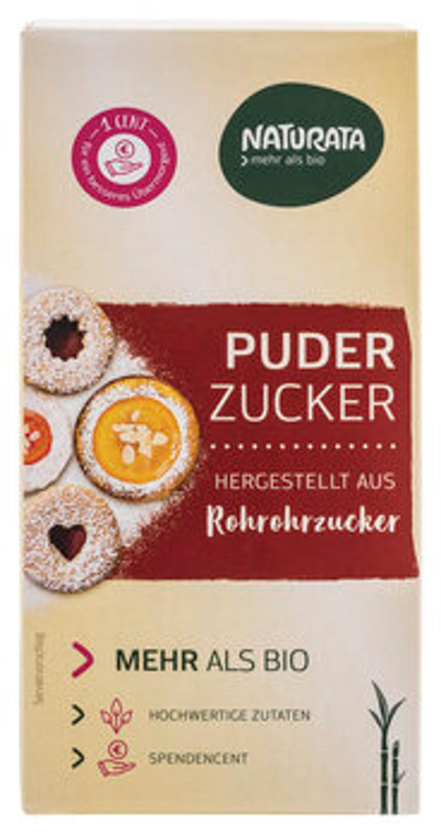 Produktfoto zu Puderzucker aus Rohrohrzucker, 200 g