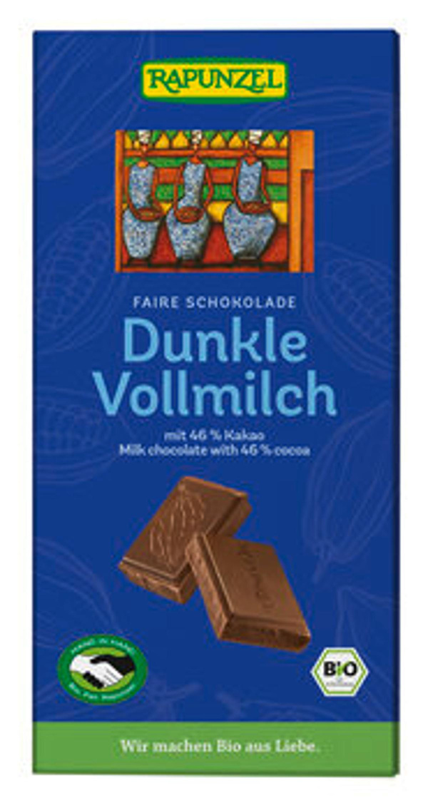 Produktfoto zu Dunkle Vollmilch Schokolade 46 %, 100 g