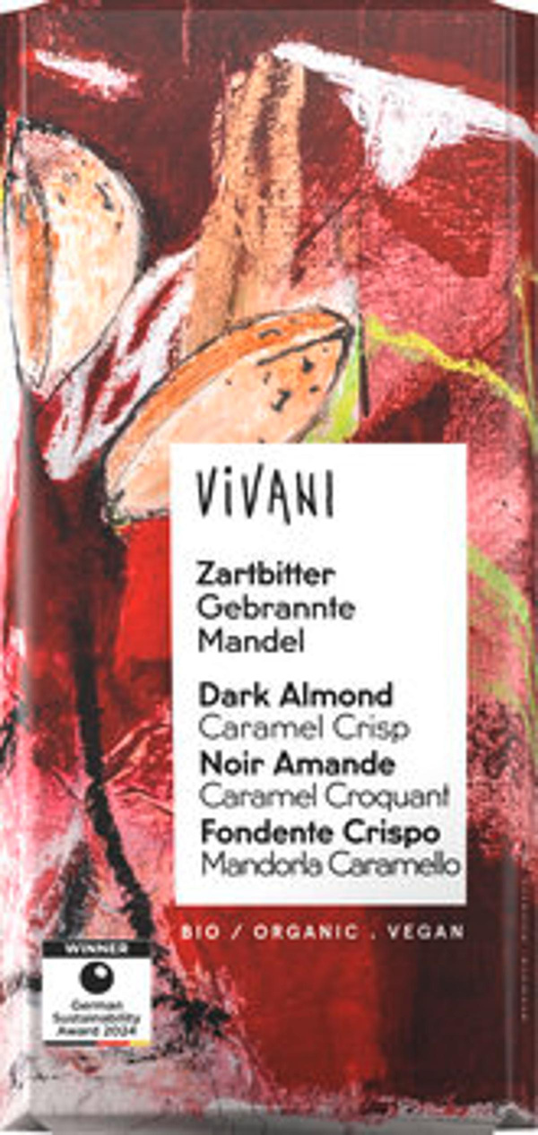 Produktfoto zu Zartbitter Schokolade Gebrannte Mandel, 80 g