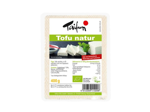 Produktfoto zu Tofu natur, 400 g