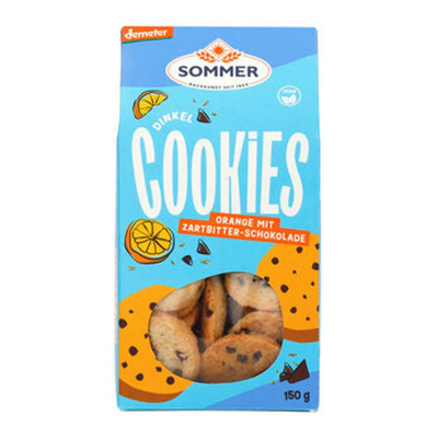 Produktfoto zu Dinkel Schoko-Orange Cookies, 150 g