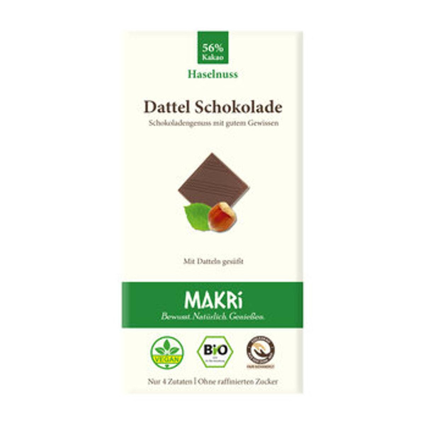 Produktfoto zu Dattel Schokolade Haselnuss, 85 g