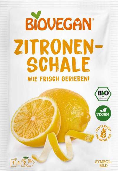 Produktfoto zu Zitronenschale gerieben, 9 g - Biovegan