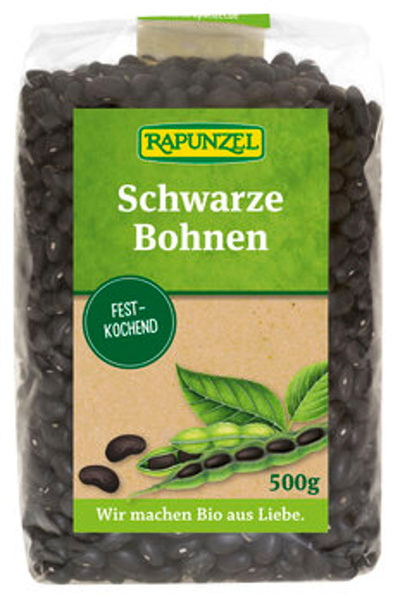 Produktfoto zu Bohnen schwarz, 500 g