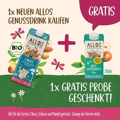 Produktfoto zu 3 Nuss Drink, 1 l + gratis Reis-Haselnuss Drink 0,2 l
