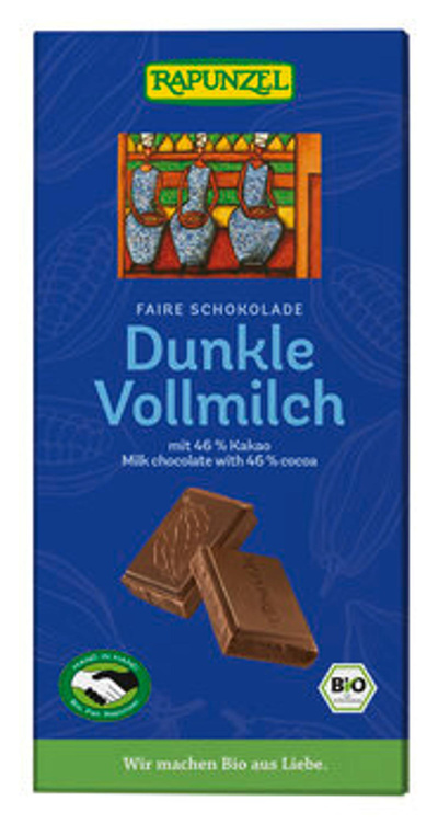 Produktfoto zu Dunkle Vollmilch Schokolade 46 %, 100 g