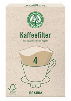 Produktfoto zu Papier-Kaffeefilter Größe 4, 100 Stück