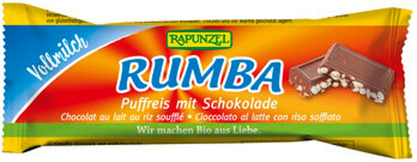 Produktfoto zu Puffreisriegel Rumba Vollmilch, 50 g - 35% reduziert, da MHD 30.07.2025