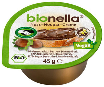 Produktfoto zu bionella Nussnougat-Creme vegan, 45 g