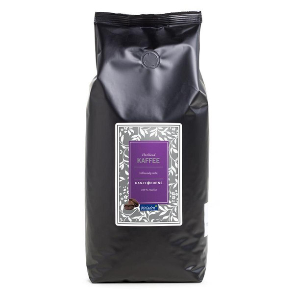 Produktfoto zu Hochlandkaffee ganze Bohne, 1 kg
