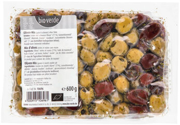 Produktfoto zu Oliven-Mix ohne Stein mariniert, 600 g