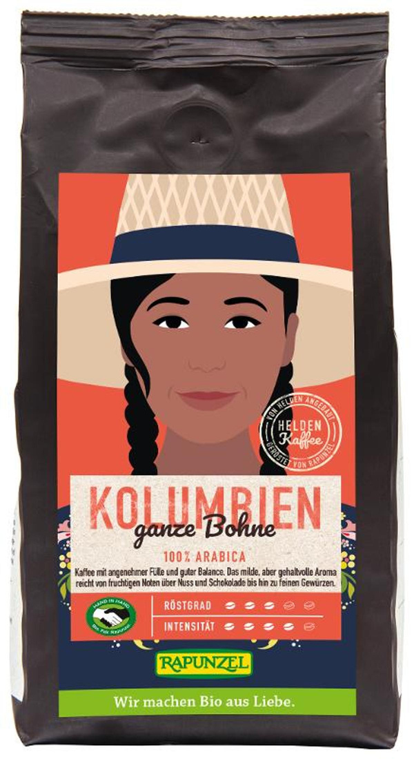 Produktfoto zu Heldenkaffee Kolumbien ganze Bohne, 250 g