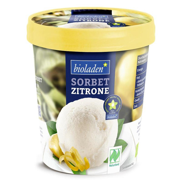 Produktfoto zu Zitronensorbet, 500 ml
