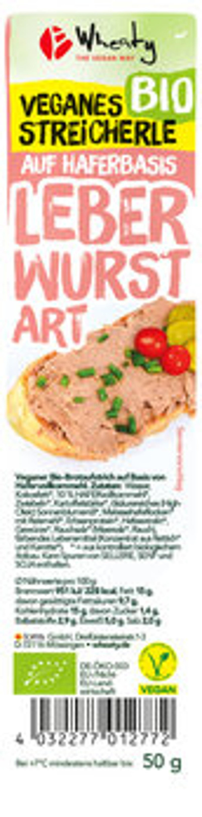 Produktfoto zu veganes Streicherle Leberwurst Art, 50 g