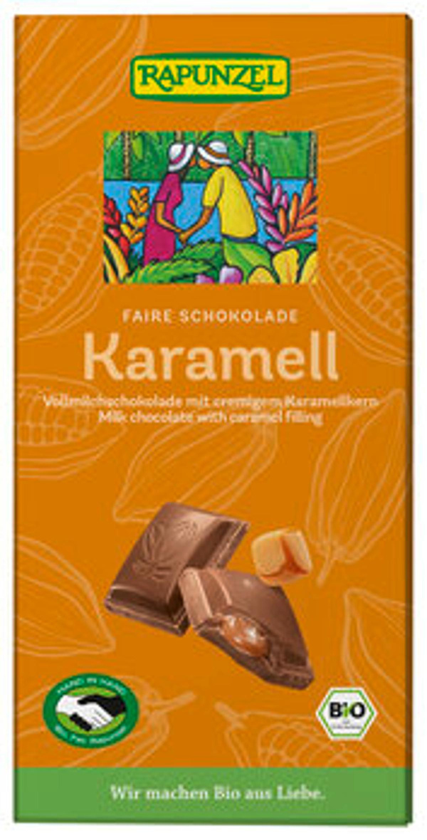 Produktfoto zu Vollmilch Schokolade mit Karamell, 100 g