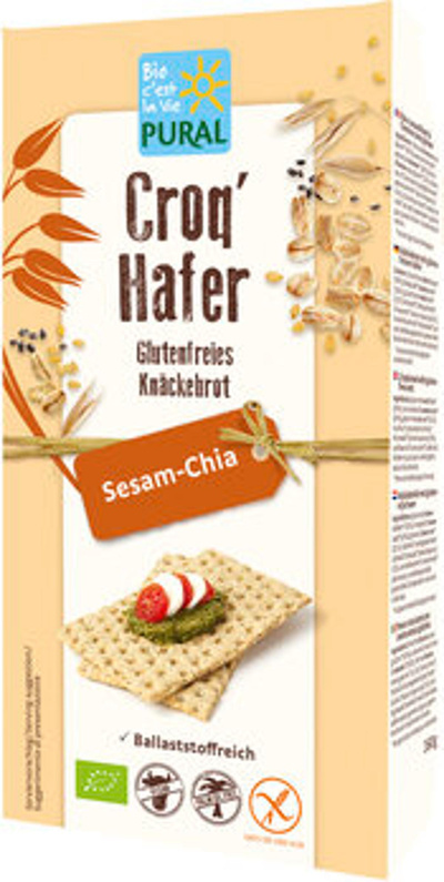 Produktfoto zu Croq'Hafer Sesam-Chia Knäckebrot, 160 g