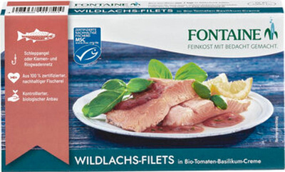 Produktfoto zu Wildlachs-Filet in Tomaten-Basilikum-Creme, 200 g